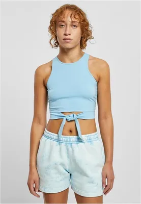 Obrázok produktu pre Dámske tričko Urban Classics Ladies Cropped Knot Top balticblue - L