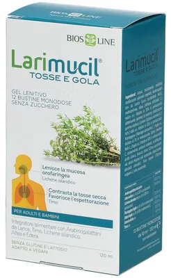 Immagine prodotto di Larimucil Tosse Gola 12 Bustine 10 Ml