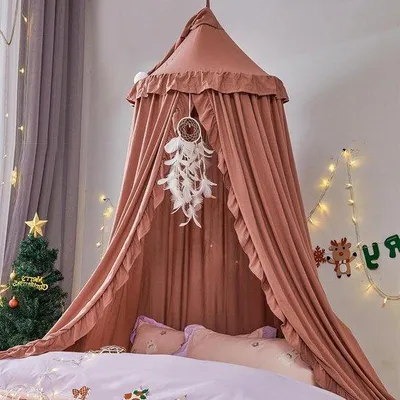 Produktbild von Hängende Prinzessinnen-Zelt - Mädchenzimmer-Schloss-Spielplatz - Hängende Dekoration - Lesnische - Himmlisch - Rot - Baumzelt