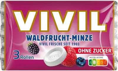 Produktbild von VIVIL® Waldfrucht-Minze ohne Zucker Bonbons 84,0 g