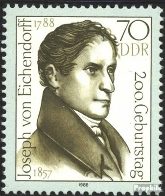 Produktbild von Briefmarken DDR 1988 Mi 3155 (kompl.Ausgabe) postfrisch 200.Geburtstag von Eichendorff / Bl.92