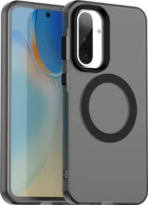 Obrázok produktu pre Puzdro MagSafe pre Samsung Galaxy A36/A56 - Zadný kryt Phonesta HardFrost Polopriehľadné - Matná čierna