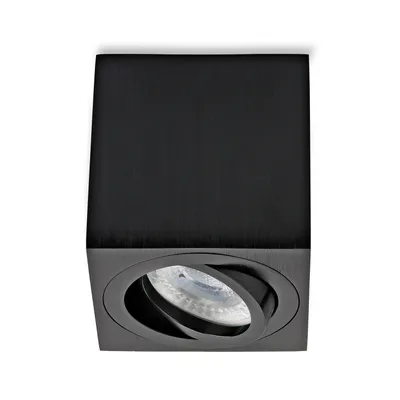 Produktbild von Sweet LED Aufbaustrahler eckig dimmbar Aufbauspot schwarz GU10 7W Alu Deckenspot