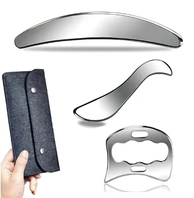 Immagine prodotto di Solidchoice - Strumento di massaggio in acciaio inossidabile 3-in-1 per il rilassamento muscolare