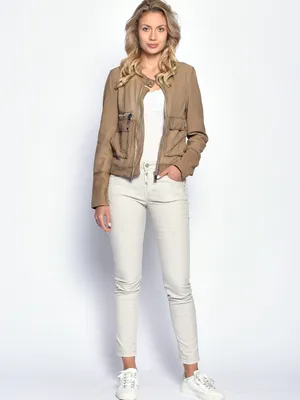 Produktbild von Maze Lederjacke Clermont Damen creme XL