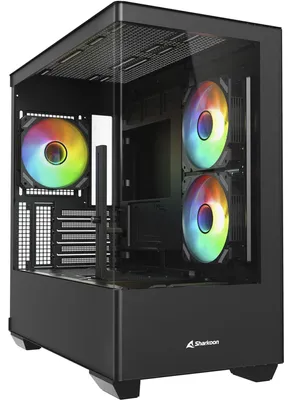 Immagine prodotto di Sharkoon Elite Shark CM100 schwarz Tempered Glass x 2 - Gehäuse