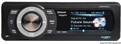 Zdjęcie produktu dla Tuner wodoodporny AQ-MP-5UBT-S AQUATIC AV - Osculati 29.548.90
