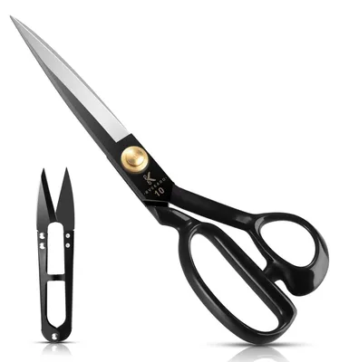 Produktbild von Stoffschere 25,5 cm – Schneiderschere zum Schneiden von Stoff, Kleidung und Leder, Rechtshänder, schwarz