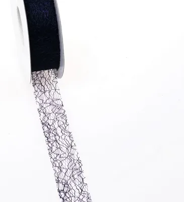 Produktbild von Spiderweb Dekoband - 3cm schwarz - Rolle 25m - 67 017-R 30