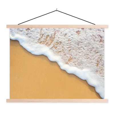 Produktbild von MuchoWow® Textilposter Strand - Wasser - Meer - Tropisch - Sommer 120x90 cm mit holzfarbenen Rahmen - Magnetisch