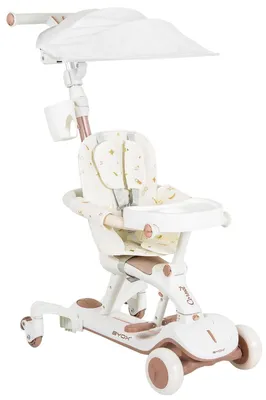 Produktbild von Byox Kinderroller Cornet 6 in 1 Multifunktionsroller Rutscher Musik Becherhalter weiß