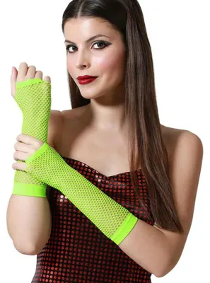 Obrázok produktu pre Sieťované návleky na ruky, neónovo zelené – univerzálna veľkosť