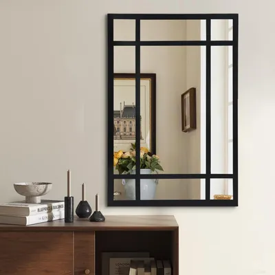 Productafbeelding van HQiJun Wandspiegel, decoratieve spiegel, landelijke stijl, geschikt voor woonkamer en slaapkamer