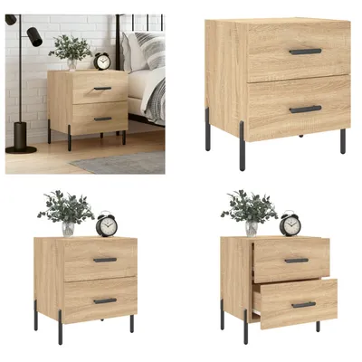 Produktbild von vidaXL Nachttisch Sonoma Eiche 40x35x47,5 cm Holzwerkstoff - Nachttisch - Nachttische - Schrank - Nachtschrank