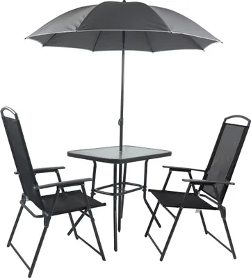 Immagine prodotto di Set mobili da giardino 3 pezzi / gruppo di posti a sedere / 1x tavolo, 2x sedie / tavolo Dimensioni ca. H. 70 x W. 80 x D. 55 cm / Set schienale 80