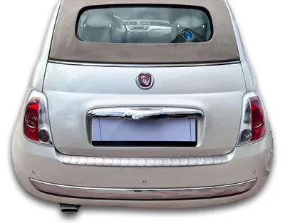 Obrázek produktu pro Matná ochrana nárazníku z nerezové oceli pro FIAT 500 | 500C | 2007-2015 | se zkosením