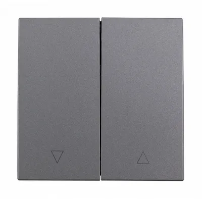 Produktbild von Jalousie-Taster McPower "Shallow", 250V/10A, UP, Klemmanschluss, anthrazit, matt