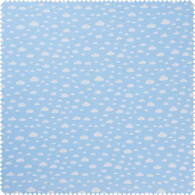 Produktbild von Jersey-Stoff "Wolken" 150 cm breit, Meterware Himmelblau