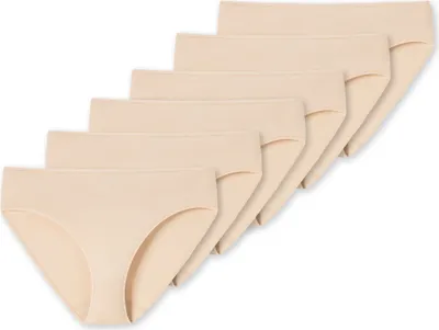 Produktbild von SCHIESSER Damen Slips 6er Pack - Jazz-Pants, Baumwolle Essentials, Basic, Stretch Nude 44 (Gr. XX-Large)