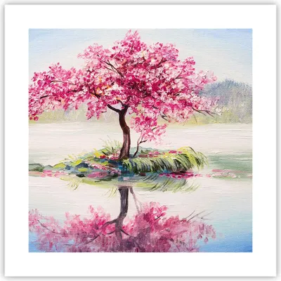 Produktbild von Poster - Poster ohne Rahmen - Baum Abstraktion - 40x40 cm - Wand Bild - Wanddeko - Wandbilder - Kunstposter - Wandposter - Bilder - Kunstdruck - Wanddekoration - Wandbild - P2XAC40x40-3805