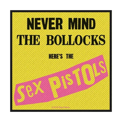 Obrázek produktu pro Sex Pistols - Standardní velikost - nášivka "Nevermind The Bollocks" - polyester RO2784 (One Size) (Yellow/Black/Pink)
