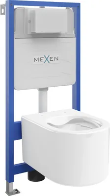Zdjęcie produktu dla Mexen zestaw podtynkowy WC stelaż Fenix Slim z miską WC Sofia, biały - 6103354XX00