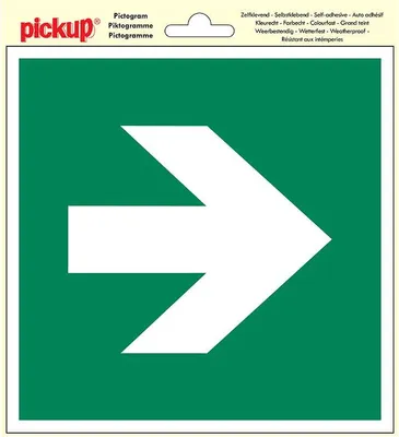 Imagen del producto de Pictograma decorativo: flecha de evacuación hacia la derecha, camión