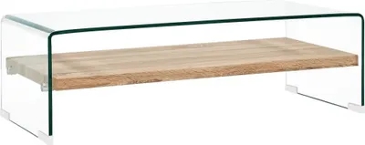 Zdjęcie produktu dla Stolik kawowy, przezroczysty, 98 x 45 x 31 cm, szkło hartowane