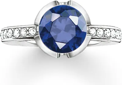 Produktbild von TR2035-050-32-54 Ring syn. Korund dunkelblau / Zirkonia TR2035-050-32 Thomas Sabo