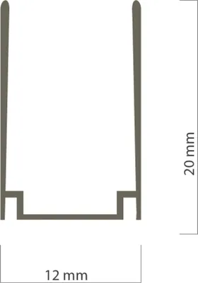 Produktbild von Aluminium U Profil 1m für NeonFlex Streifen 11x19mm