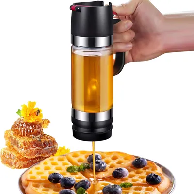 Honigspender 350 ml Glas tropffrei mit Griff