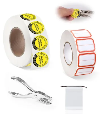 Prüfaufkleber-Set 600 Stück 2025-2030 Ø 30 mm selbstklebend