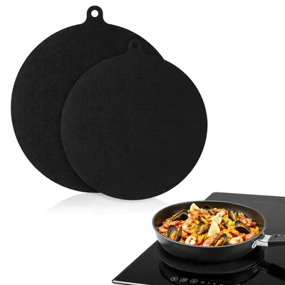 Induktionsschutzmatten aus Silikon, 22 + 24 cm, 2 Stück