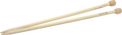 Produktbild von 1 Paar Bambus-Stricknadel gerade Länge 33 cm Jackenstricknadeln