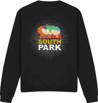 Produktbild von South Park - "Lyrics" Sweatshirt für Herren/Damen Uni TV13280 (M) (Schwarz)
