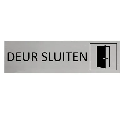 Produktbild von CombiCraft Aluminium Türschild mit Deur sluiten 165x45mm