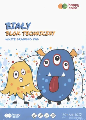 Image de Bloc de dessin Happy Color A4, 170 g, 20 feuilles, blanc