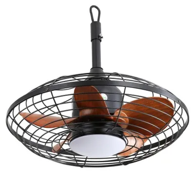 Obrázek produktu pro Stropní ventilátor Zimilo 20 palců s LED osvětlením, venkovní stropní ventilátor, stejnosměrný motor, dálkové ovládání, 3 barvy světla, časovač, odolný proti vodě