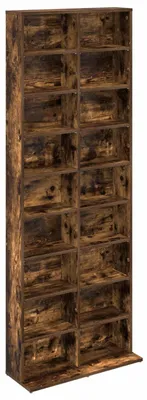 Zdjęcie produktu dla regał CD vidaXL, dąb sonoma, 65 x 23,5 x 175 cm, płyta wiórowa