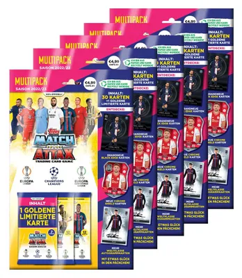 Produktbild von Topps - Champions League 2022/23 - Trading Cards - 5 Multipacks