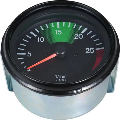 Image de Tachymètre 12 V, 9,5 cm (3,75 pouces), plage 0-2 500 tr/min, fréquence 637 Hz. Tachymètre de remplacement pour voiture ou moto, compatible avec le tableau de bord modifié de Mercedes-Benz (100 mm)
