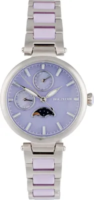 Produktbild von Holzkern Damenarmbanduhr Moonbow Lila Gerais/Keramik