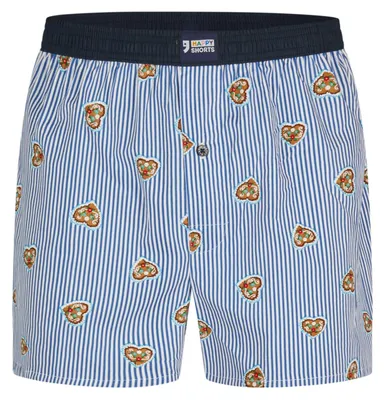 Produktbild von Happy Shorts Herren american Boxer Boxershorts Lebkuchenherz gestreift, Farbe:Lebkuchenherz, Grösse:S
