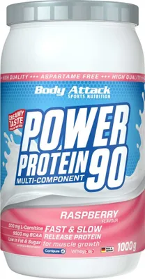 Produktbild von Body Attack Power Protein 90 – 1 kg Raspberry