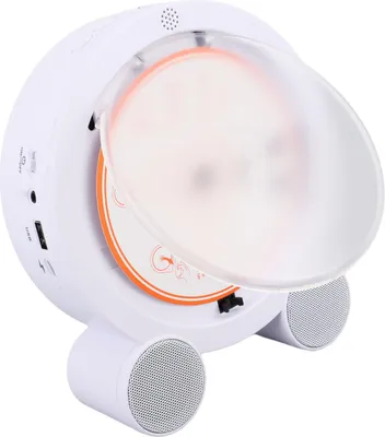 Obrázek produktu pro Stolní vertikální CD přehrávač s časovačem, LED displejem, HiFi duálními reproduktory, FM, USB, přenosným Bluetooth CD přehrávačem pro domácnost, barva dřeva