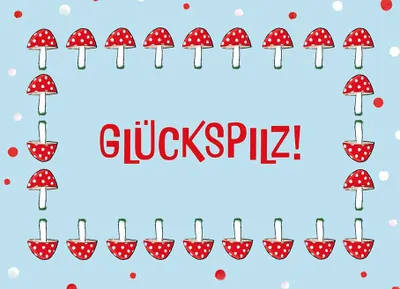 Produktbild von Postkarte - m-illu - Glückspilz