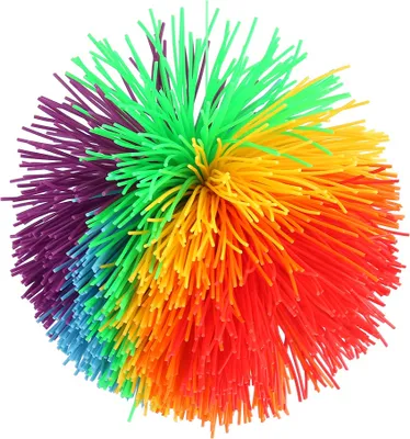 Image de Balle sensorielle en silicone, multicolore, effet arc-en-ciel, jouet anti-stress, pour enfants & adultes