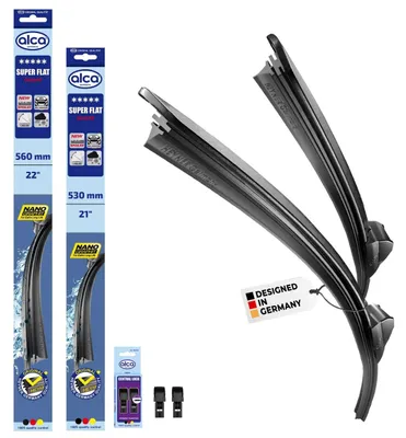 Produktbild von alca® Scheibenwischer für SEAT EXEO 12.2008 - 05.2013, SUPER FLAT Flachbalkenwischer, extraflaches Design, Flexibel, Nanographitbeschichtung