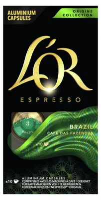Immagine prodotto di Capsule caffè L'OR Espresso Brazil 52g, 10 capsule per macchine Nespresso®