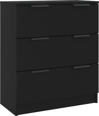 Produktbild von vidaXL Kredens czarny 60x30x70 cm materiał drewnopochodny